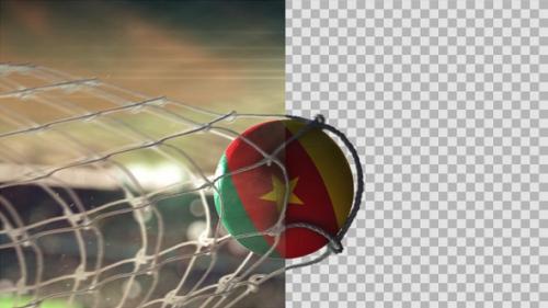 Videohive - Soccer Ball Scoring Goal Night - Cameroon - 34613114