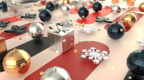 Videohive - Christmas abstract background motion design - 34614057
