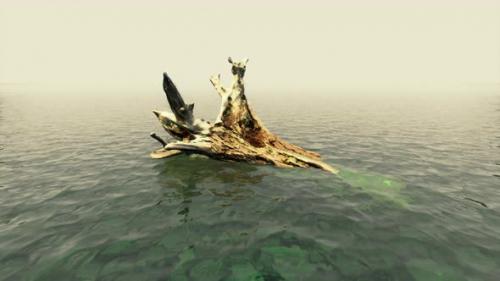 Videohive - Dead Oak Tree in the Atlantic Ocean Water - 34615302