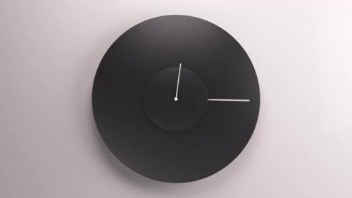 Videohive - Minimalistic Black Clock on a Wall - 34615311