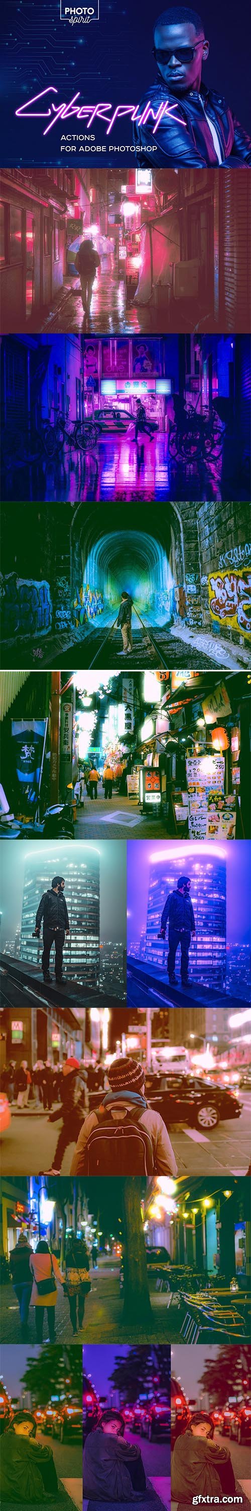 CreativeMarket - Cyberpunk Actions For Photoshop 4326117