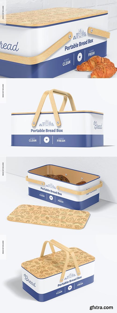 Portable bread box mockup