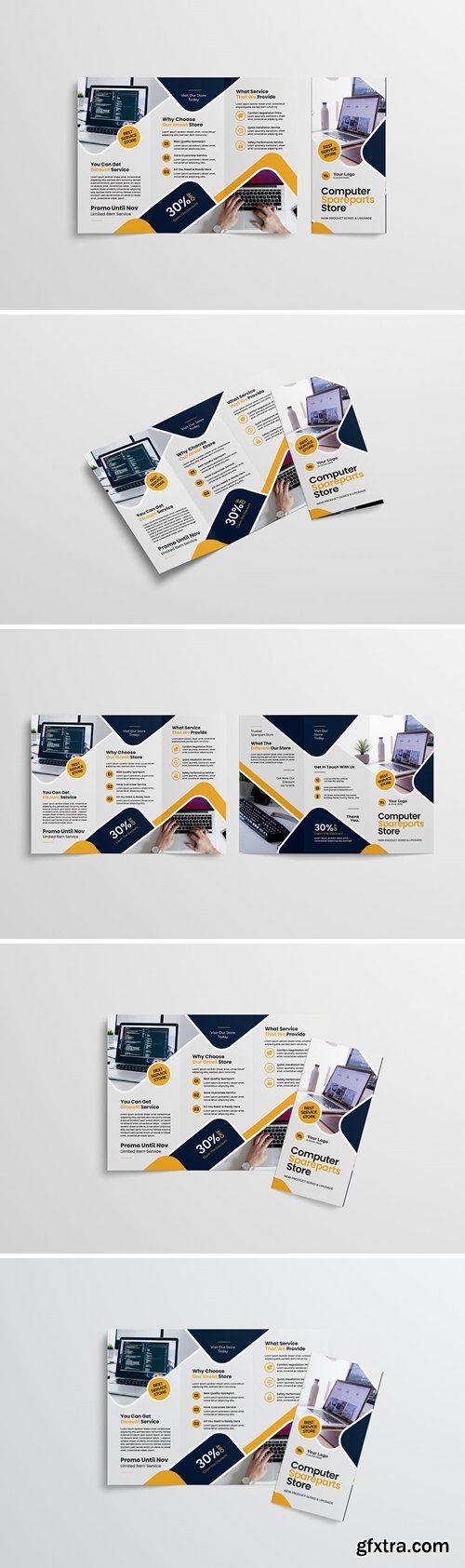 Computer Spareparts Store Trifold Brochure