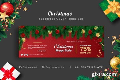 Christmas r1 Facebook Cover Template