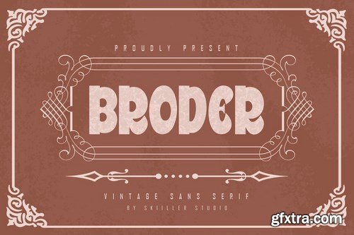 Broder - Vintage sans serif