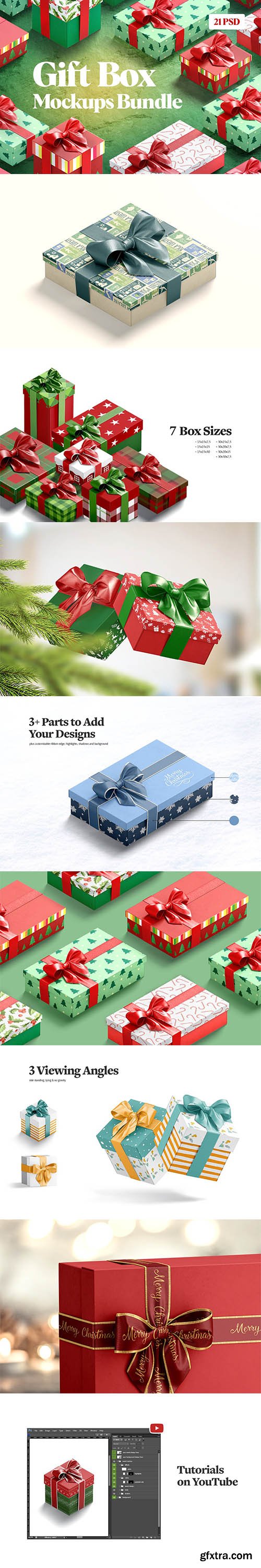 CreativeMarket - Gift Box Mockups Bundle 6617999