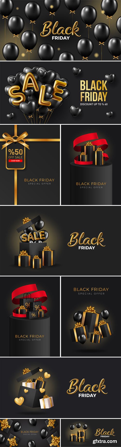 Black Friday - Vector Banners & Backgrounds Templates