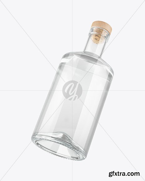 Clear Glass Gin Bottle Mockup 81389