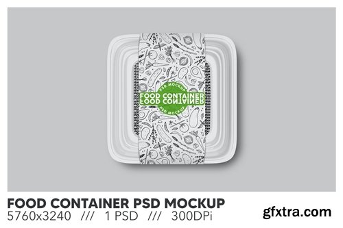 Food Container PSD Mockup