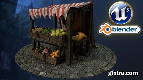 Blender to Unreal Engine 5 | 3D Props | Medieval Market