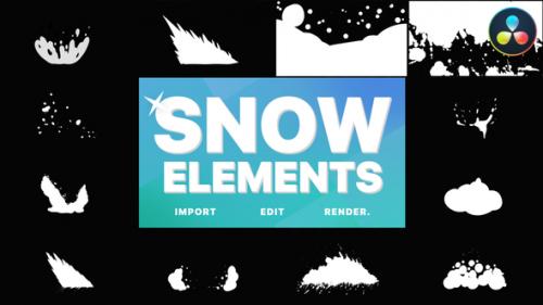Videohive - Snowy Elements | DaVinci Resolve - 34782180