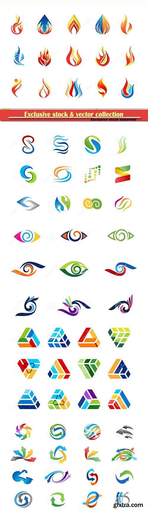 Collection logotype symbol icon design vector