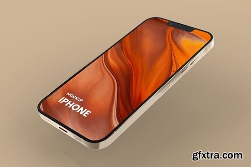 Iphone 13 Pro Floating Perspective Mockup