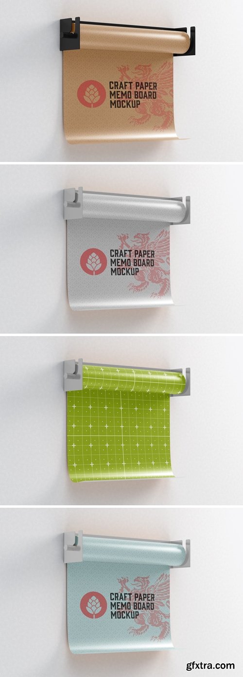 Craft Paper Memo Board Mockup