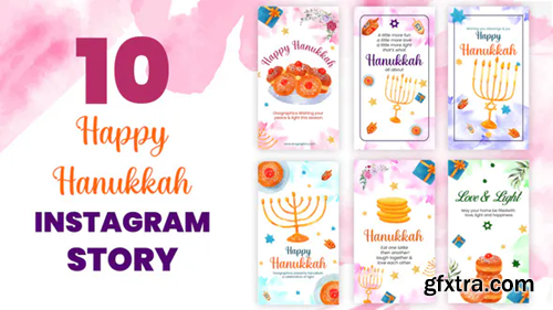 Videohive Happy Hanukkah Instagram Stories 34853479