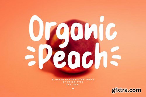 Organic Peach - Blurred Handwritten
