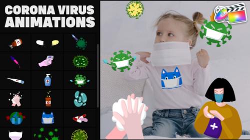 Videohive - Corona Virus Hand-Drawn Animations for FCPX - 34868029