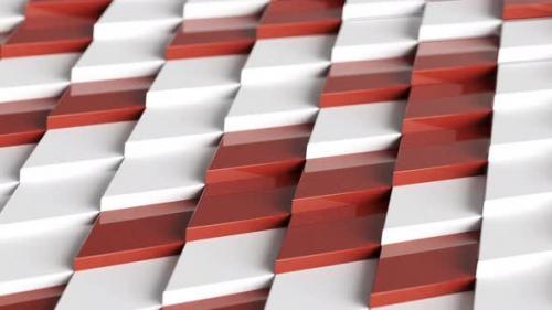 Videohive - Red And White Diamond Shapes Background - 34925319