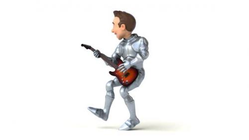 Videohive - Fun 3D cartoon knight with a guitar - 34925863