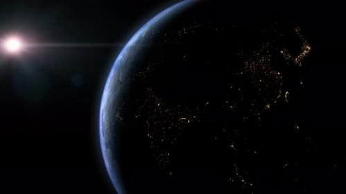 Videohive - Cinematic Sun Rise Above Earth Animation 2 - 34932151