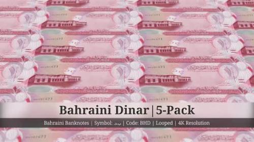 Videohive - Bahraini Dinar | Bahrain Currency - 5 Pack | 4K Resolution | Looped - 34934066