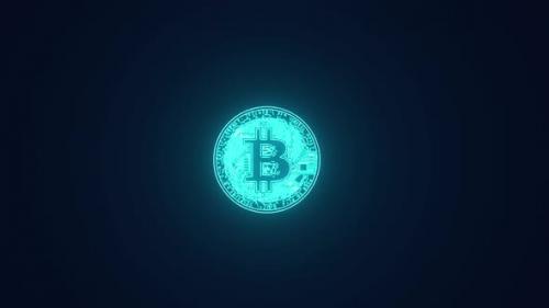 Videohive - Bitcoin Cryptocurrency digital token animation - 34934492