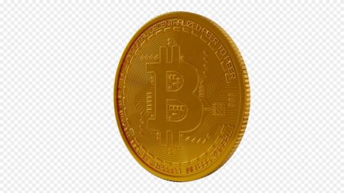 Videohive - Bitcoin rotates on a transparent background - 34935904