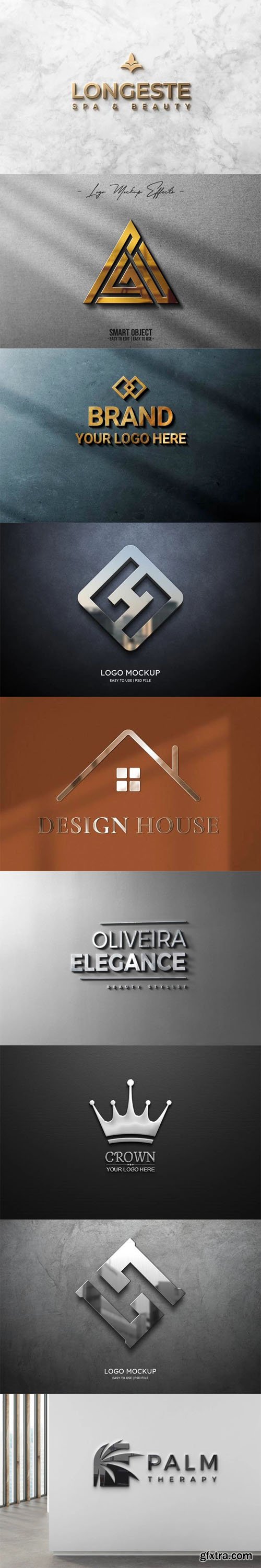 3D Logos PSD Mockups Templates Collection