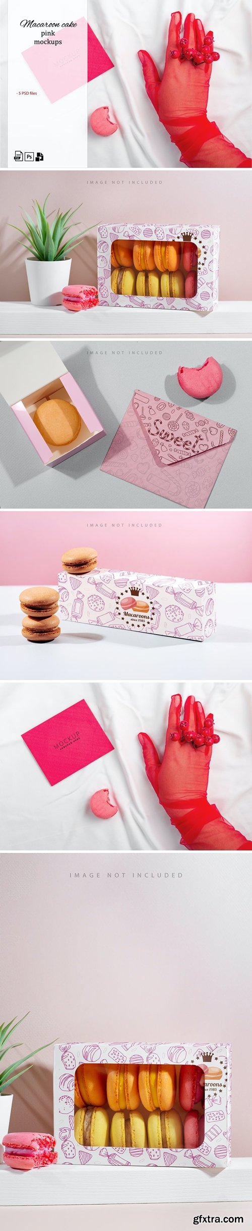 French Macarons pink mockup