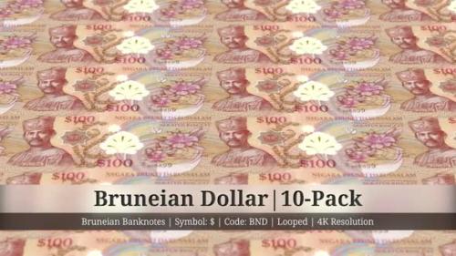 Videohive - Bruneian Dollar | Brunei Currency - 10 Pack | 4K Resolution | Looped - 34858393