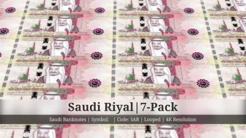 Videohive - Saudi Riyal | Saudi Arabia Currency - 7 Pack | 4K Resolution | Looped - 34858755