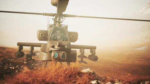 Videohive - Military Helicopter in Mountains at War - 34961472