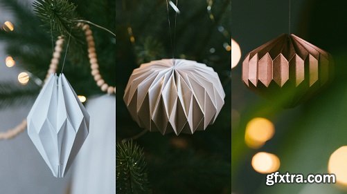 Create Geometric Origami Paper Ornaments for Holiday, Party & Home Decor