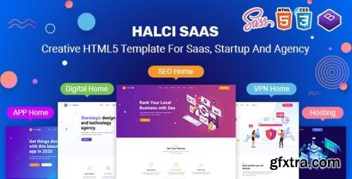 ThemeForest - HalciSaas v1.0.0 - Creative HTML5 Template for Saas, Startup & Agency (Update: 26 April 20) - 25400411