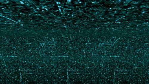 Videohive - High tech background with running impulses and pixels - 34936223