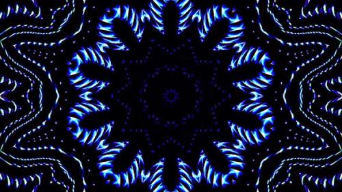 Videohive - abstract blue floral line, black background - 34944856