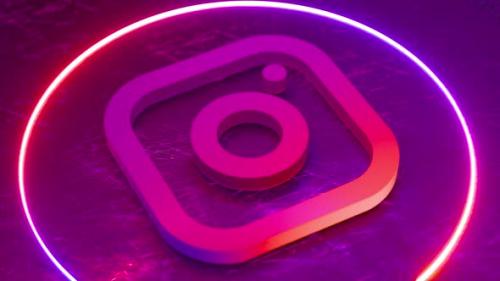 Videohive - Glowing Instagram Logo - 34945313