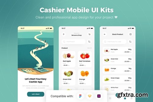 Cashier Mobile App UI Kit Template