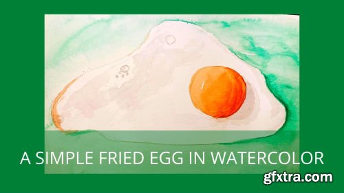 A Fried Egg | Simple and Quick Watercolor| painting