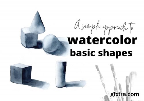 Watercolor Basic Shapes | Learn Watercolor With Monochrome Painting