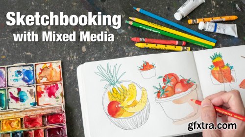 Explore Mixed Media Art in a Sketchbook