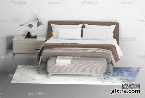 Modern fabric double bed 11596919