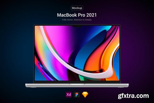 MacBook Pro 2021 Vector Mockup