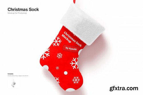Christmas Sock Mockup