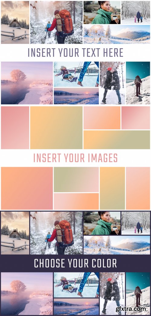 Photo Collage Frame Effect Mockup 467446818