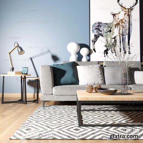 Nordic modular sofa living room