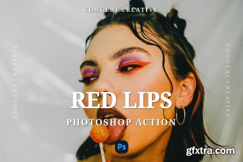 Red Lips - Photoshop Action