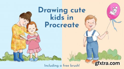 Learn how to draw adorable cute kids in Procreate from photos