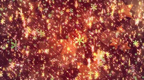 Videohive - 4k Festive Glowing Snowflakes - 35003357