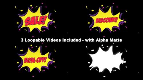 Videohive - Sales Comic Package, Loopable - 34974830